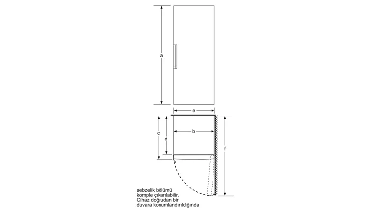 Serie 4 Solo Derin Dondurucu 161 x 60 cm Beyaz