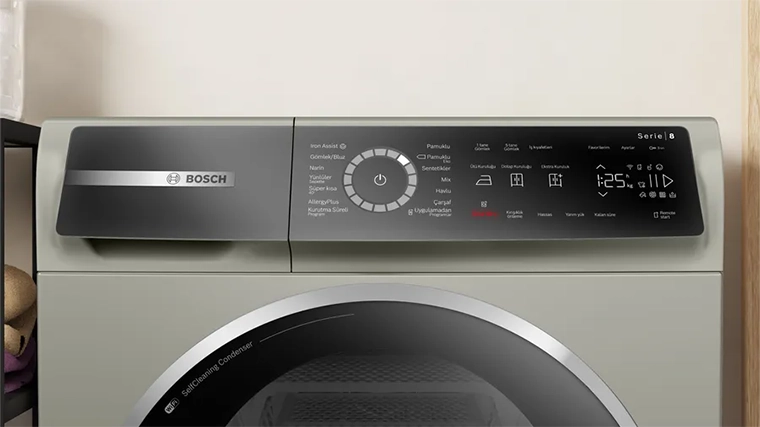Serie 8 Isı Pompalı Kurutma Makinesi 9 kg Gümüş