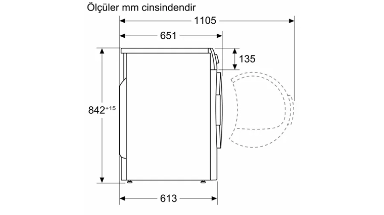 Serie 8 Isı Pompalı Kurutma Makinesi 9 kg Gümüş