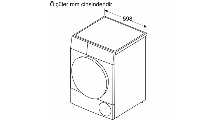 Serie 8 Isı Pompalı Kurutma Makinesi 9 kg Gümüş